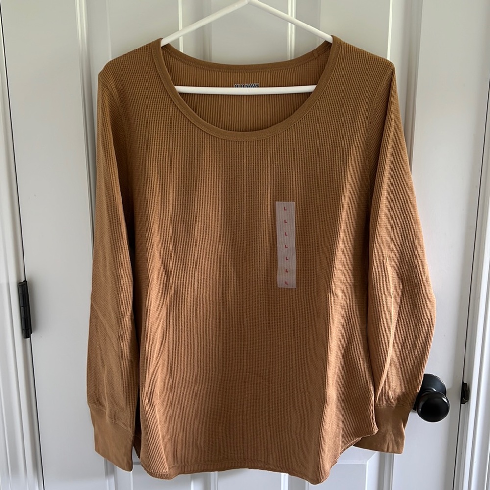Old Navy Tan Long Sleeve Pajama Top